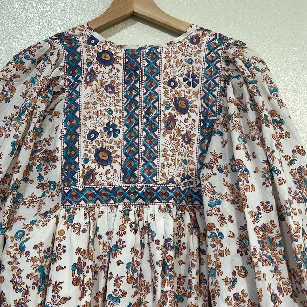 MILLIE WOMENS DAISY TASEL TIE MINI DRESS CREAM FLORAL Sz XL NEW - Picture 8 of 12